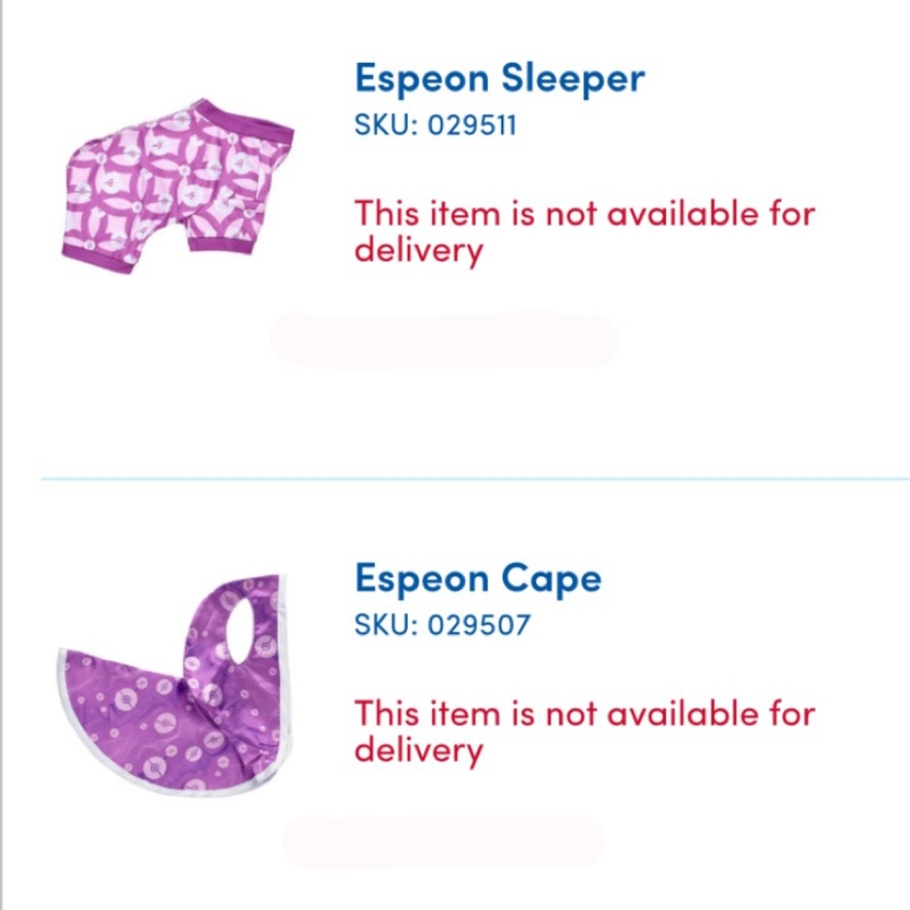 Espeon build a bear accessories